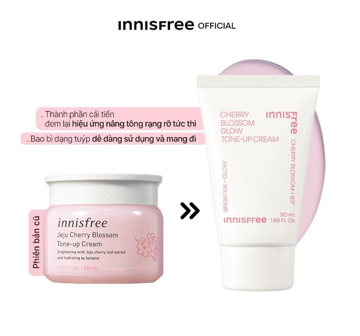 Kem dưỡng ẩm sáng da innisfree Cherry Blossom Tone Up Cream 50ml