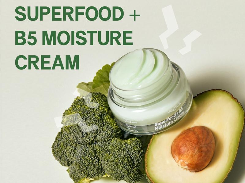 Kem dưỡng ẩm thuần chay Vegick Superfood + B5 Moisture Cream