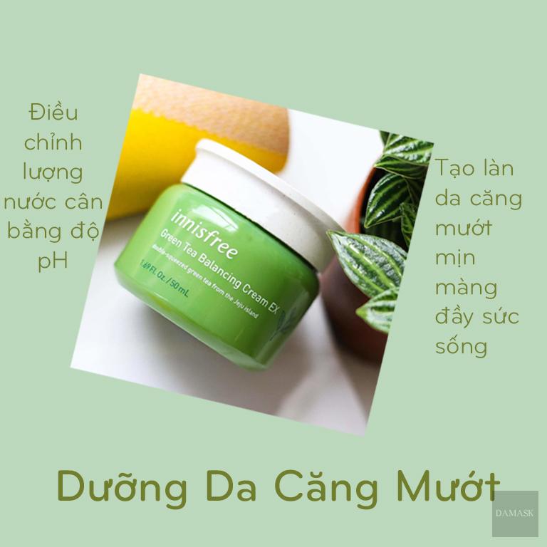 Kem dưỡng ẩm từ trà xanh đảo Jeju Innisfree Green Tea Balancing Cream EX 50ml