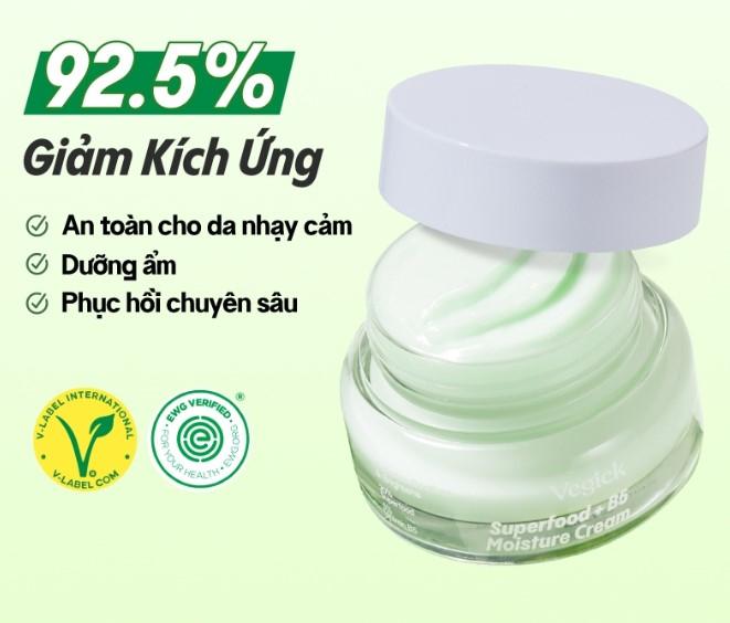 Kem dưỡng ẩm Vegick Superfood + B5 Moisture Cream