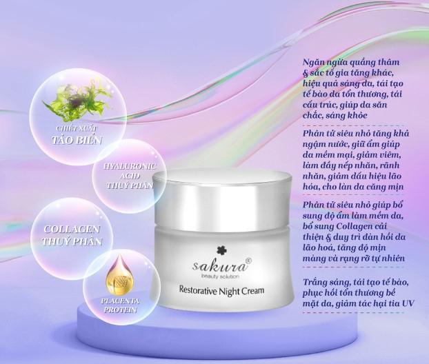 Kem dưỡng da ban đêm Sakura Restorative Night Cream