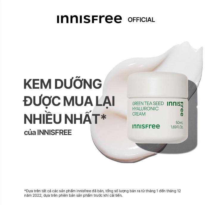 Kem dưỡng da chiết xuất trà xanh Innisfree Green Tea Seed Hyaluronic Cream