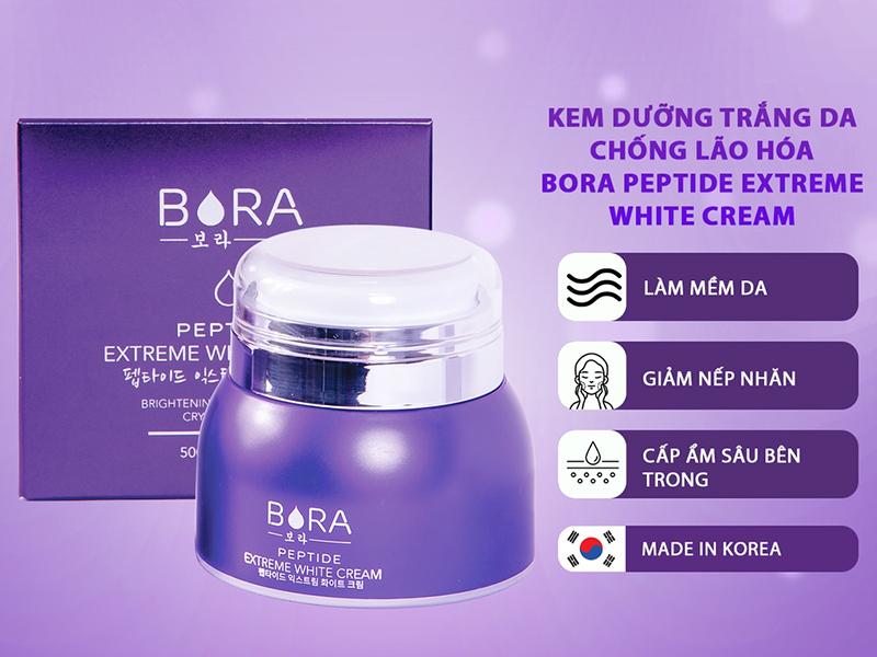 Kem dưỡng da chống lão hóa Bora Peptide Extreme White Cream