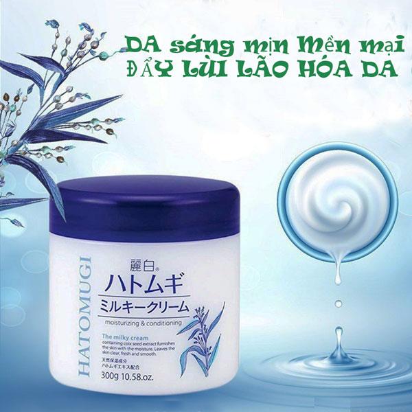 Kem dưỡng da Hatomugi Moisturizing Conditioning The Milky Cream