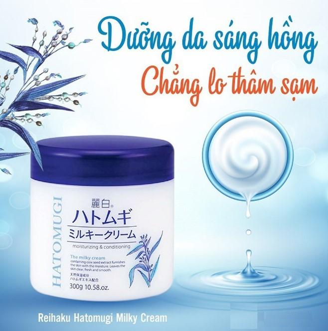 Kem dưỡng da Hatomugi Moisturizing Conditioning The Milky Cream