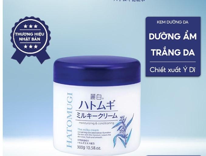 Kem dưỡng da Hatomugi Moisturizing Conditioning The Milky Cream