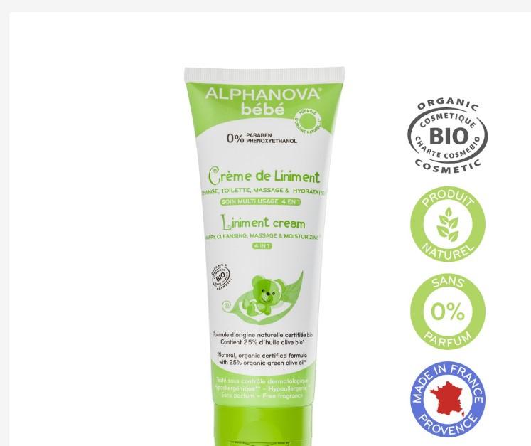 Kem dưỡng da hữu cơ cho bé Alphanova Bebe Cold Cream