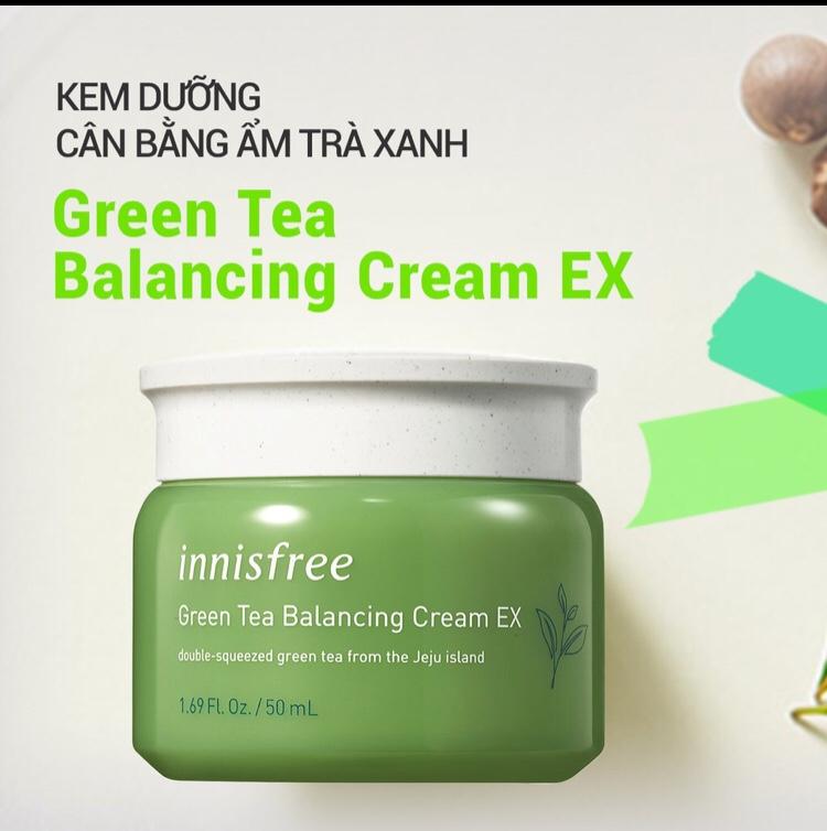 Kem dưỡng da Innisfree Green Tea Balancing Cream EX 50ml