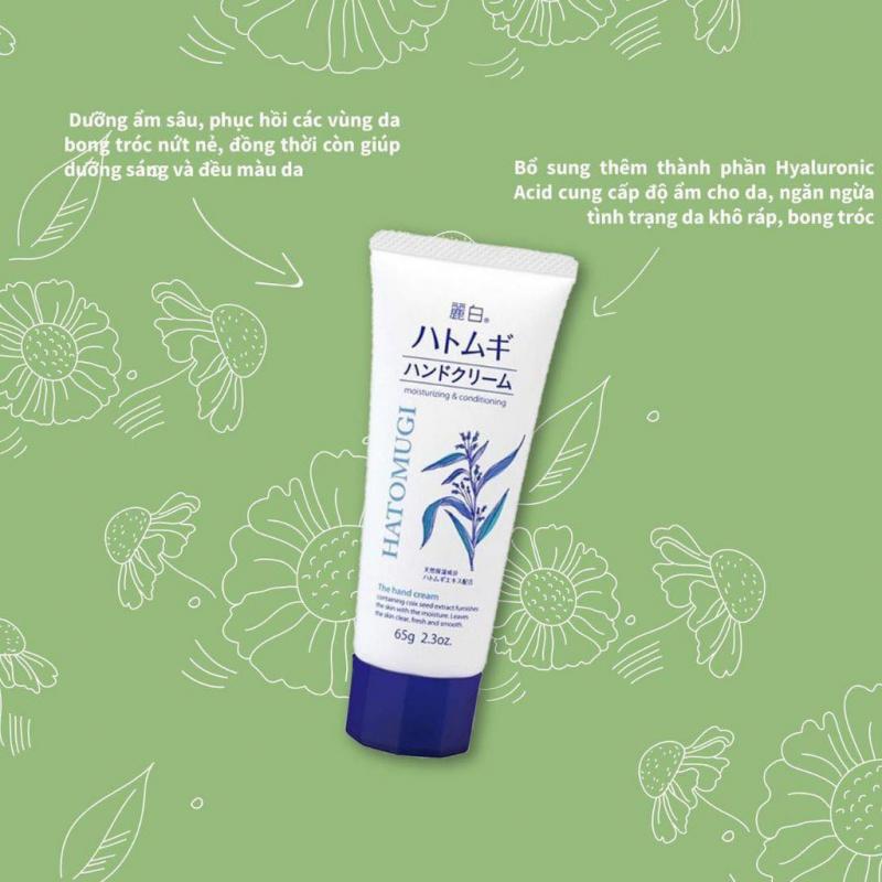 Kem dưỡng da tay mềm mịn Hatomugi Moisturizing & Conditioning The Hand Cream