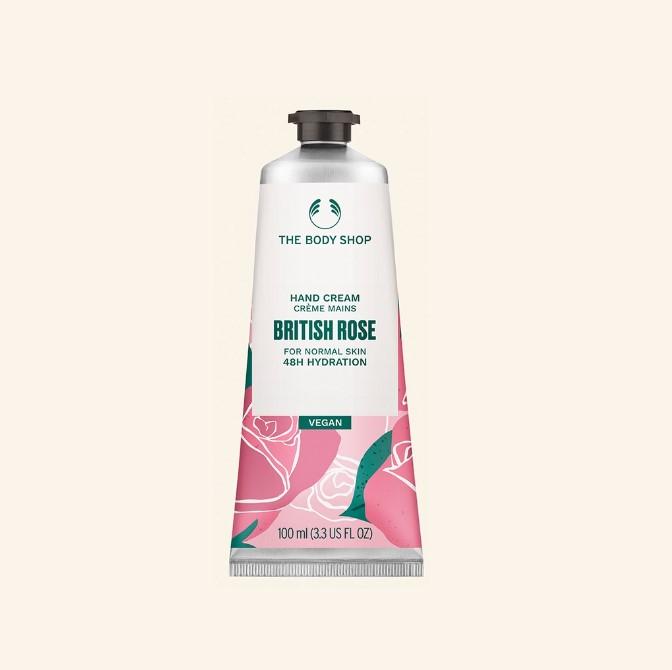 Kem dưỡng da tay The Body Shop British Rose Petal-Soft Hand Cream