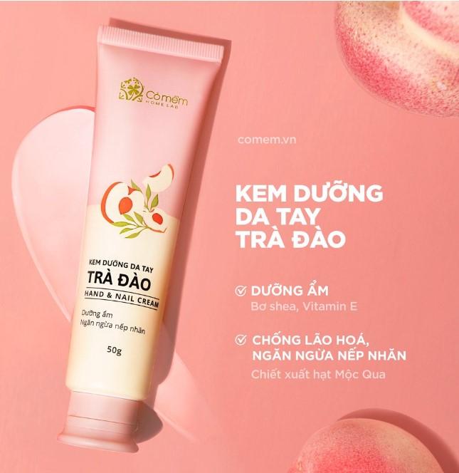 Kem dưỡng da tay và móng trà đào Cỏ Mềm