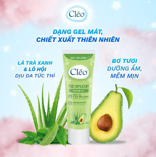 Kem dưỡng dạng gel dưỡng da sau tẩy lông Cléo