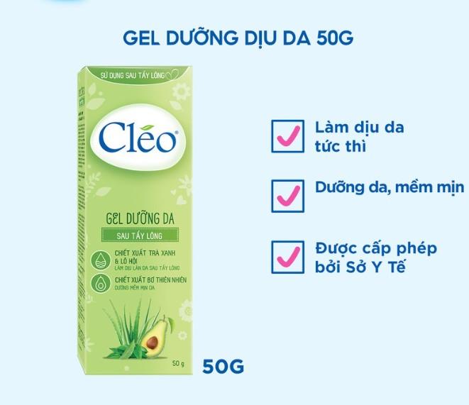 Kem dưỡng dạng gel dưỡng da sau tẩy lông Cléo