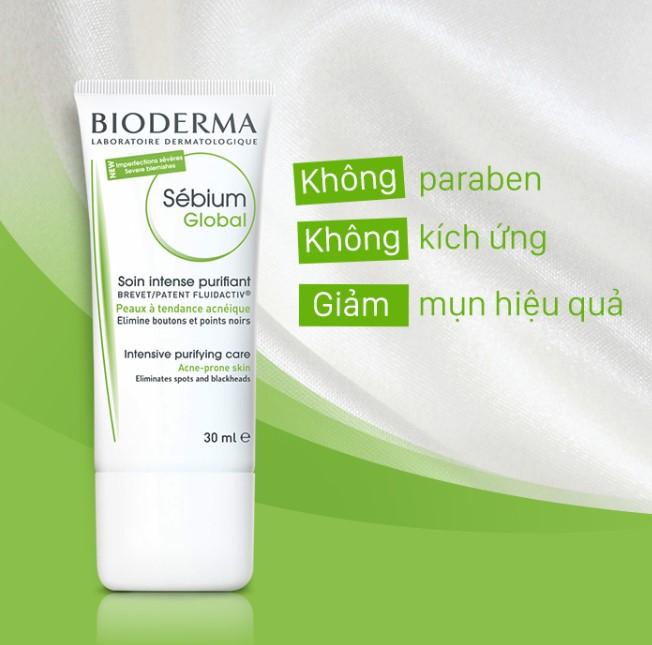 Kem dưỡng giảm mụn chuyên sâu cho da mụn nhẹ đến vừa Bioderma Sébium Global