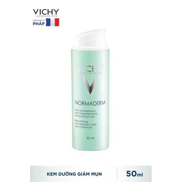 Kem dưỡng giảm mụn, giảm bóng dầu, dưỡng ẩm ban ngày Vichy Normaderm Tri-Activ 50ml