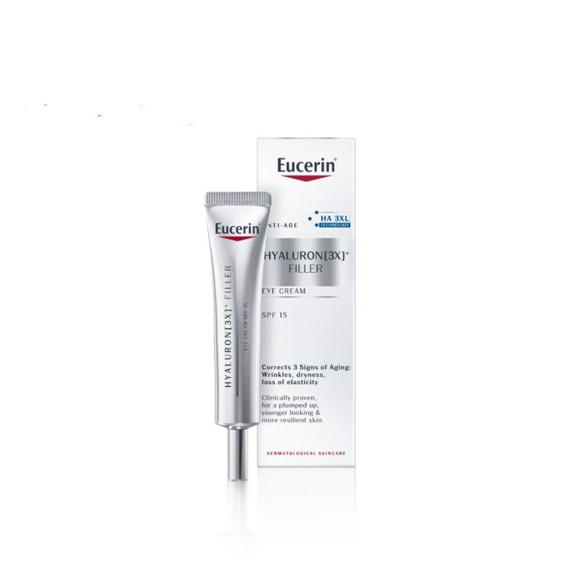 Kem dưỡng giảm nếp nhăn vùng mắt Eucerin Hyaluron [3X]+ Filler Eye Cream SPF15