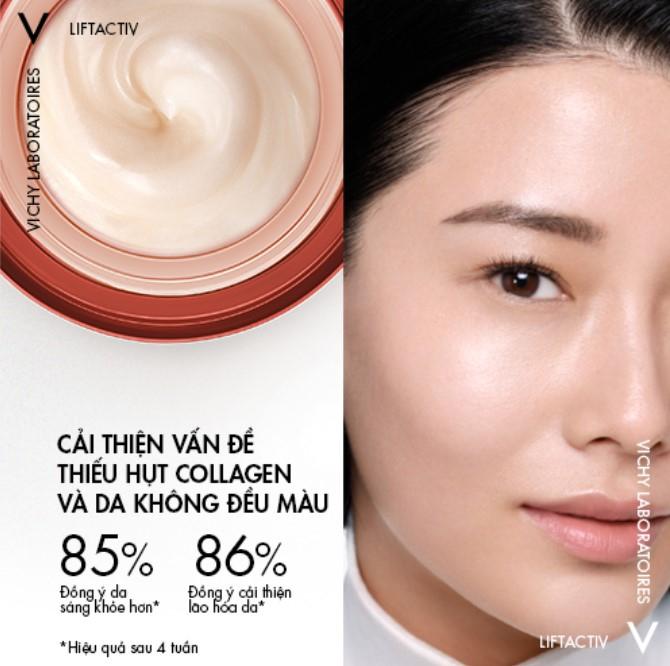 Kem dưỡng giúp sáng da, mờ thâm nám ban đêm Vichy Liftactiv Collagen Specialist Night