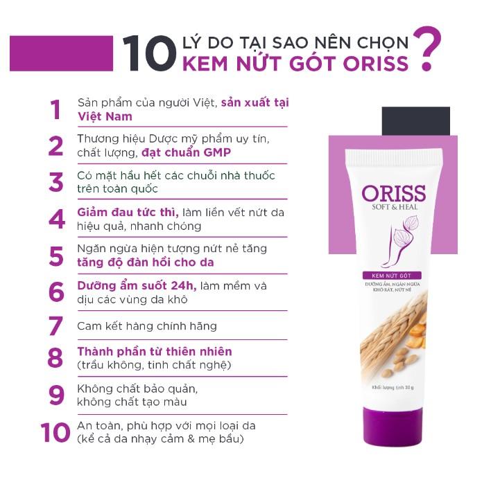 Kem dưỡng gót chân Oriss