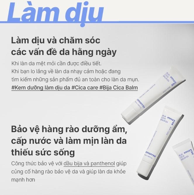 Kem dưỡng làm dịu da innisfree Bija Cica Balm EX 40ml