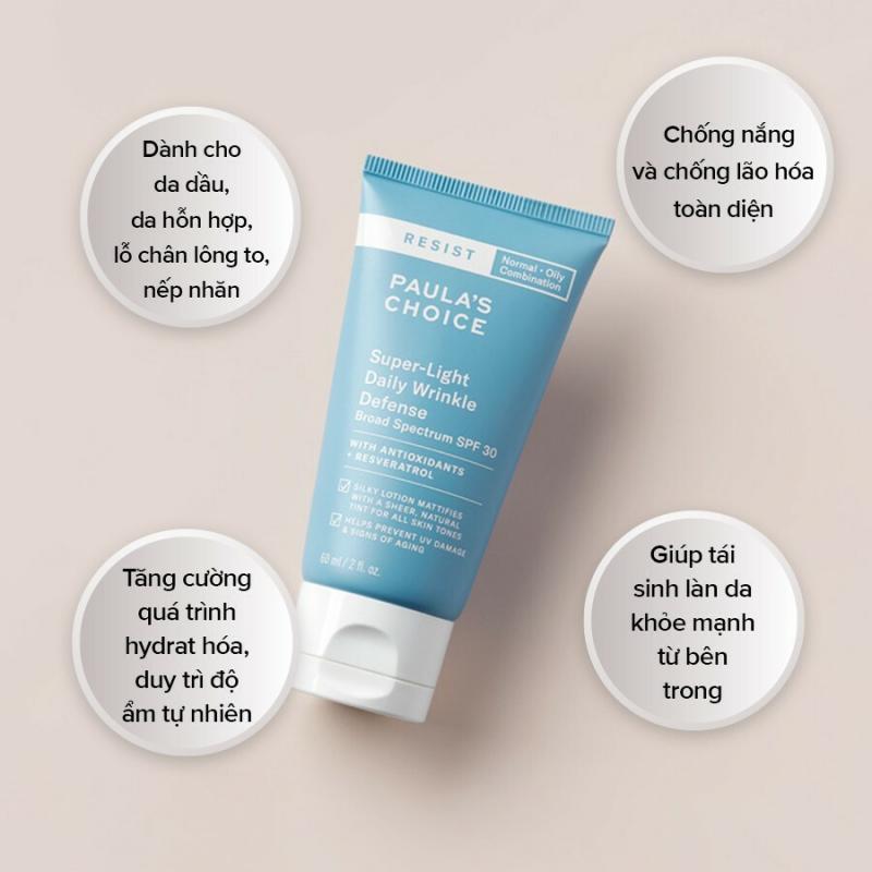 Kem dưỡng Paula's Choice Resist Super-Light Wrinkle Defense SPF 30