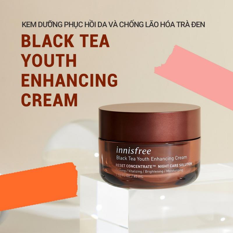 Kem dưỡng phục hồi da và chống lão hóa trà đen innisfree Black Tea Youth Enhancing Cream