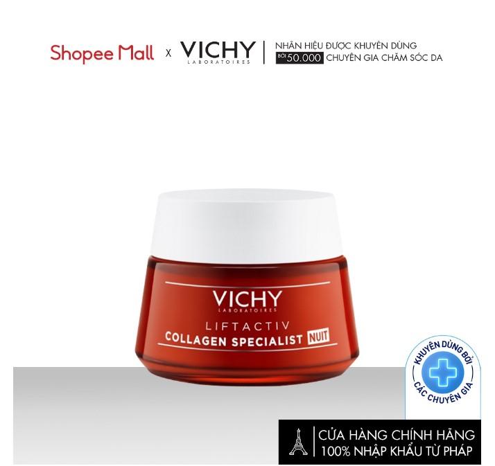 Kem dưỡng sáng da, mờ thâm nám ban đêm Vichy Liftactiv Collagen Specialist Night