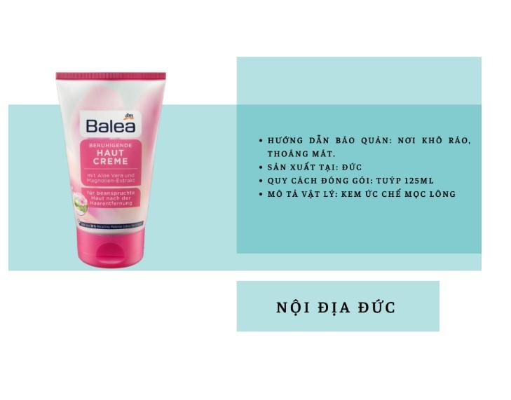 Kem dưỡng sau wax, sau cạo lông Balea Haut Crème