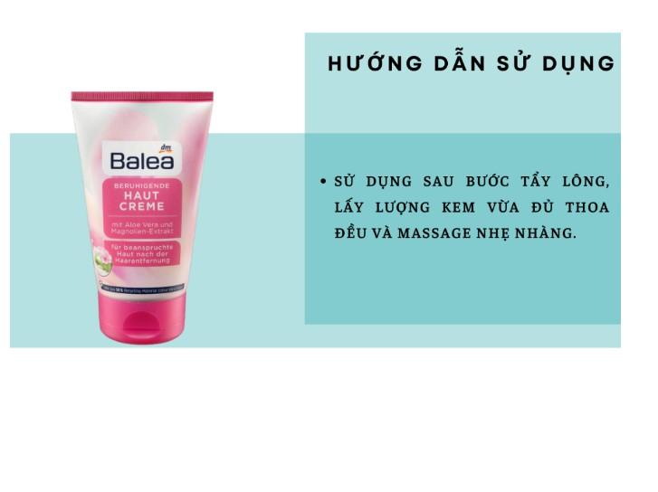 Kem dưỡng sau wax, sau cạo lông Balea Haut Crème