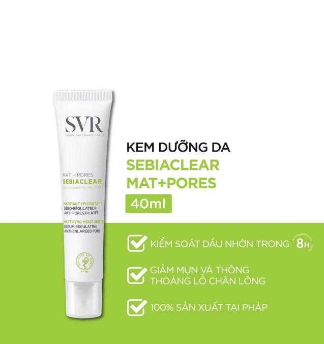 Kem dưỡng SVR Sebiaclear Mat+Pores