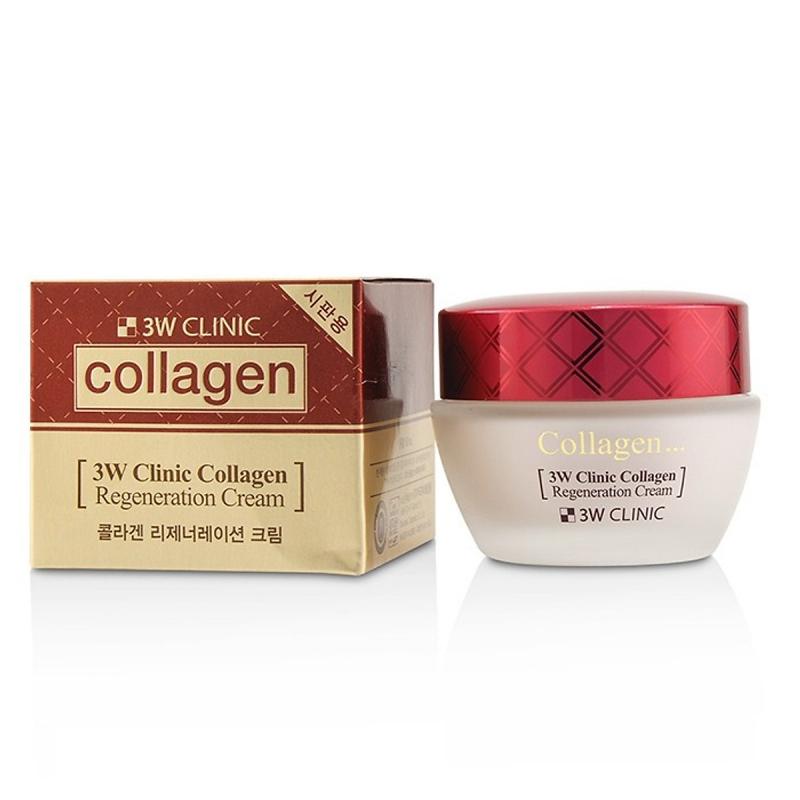 Kem dưỡng tái tạo da, chống lão hóa 3W Clinic Collagen Regeneration Cream 60ml - Đỏ