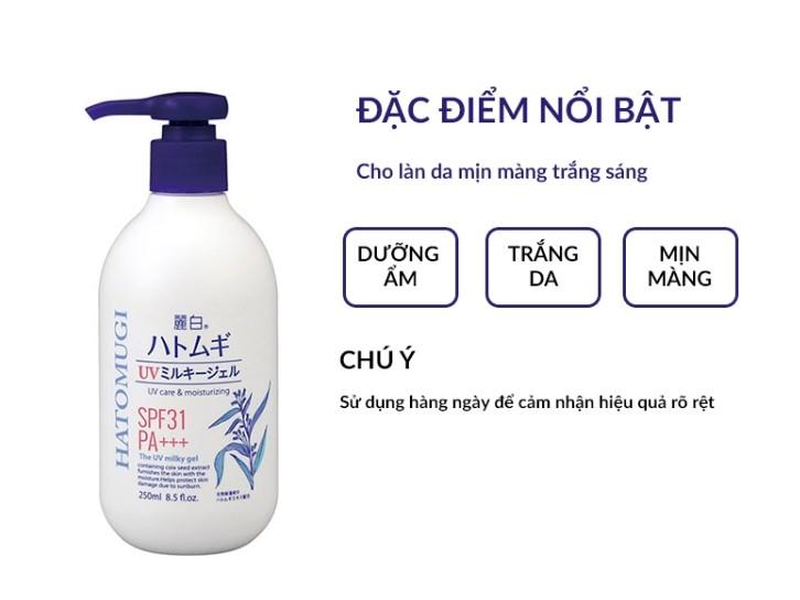 Kem dưỡng thể chống nắng Hatomugi SPF31 PA+++