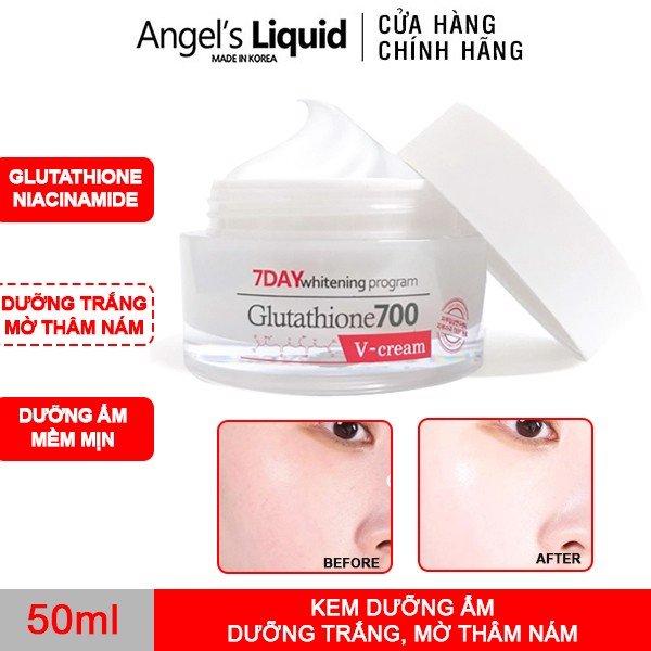 Kem Dưỡng Trắng Da Angel’s Liquid 7 Day Whitening Program Glutathione 700 V-cream 50ml