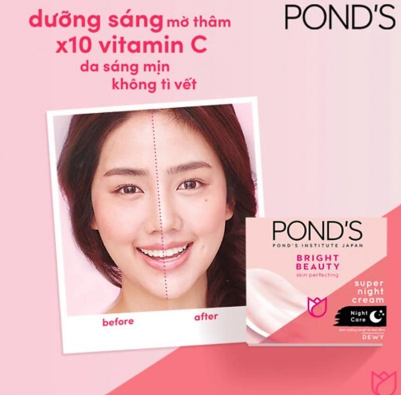 Kem dưỡng trắng da ban đêm Pond’s Bright Beauty Serum Night Cream