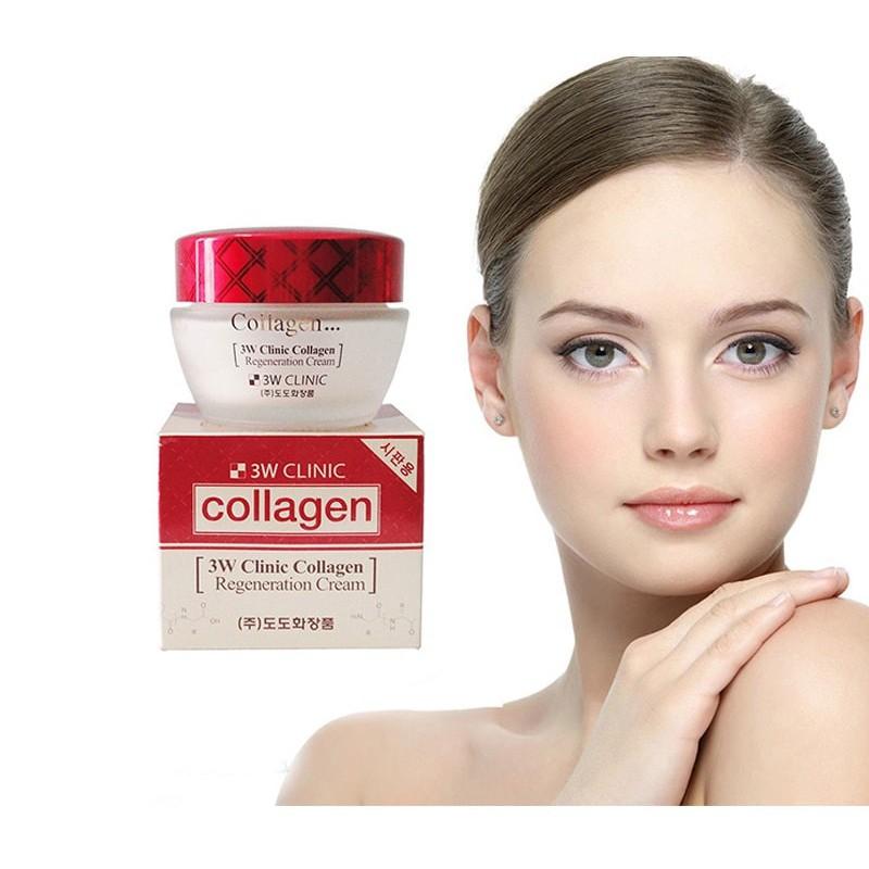 Kem dưỡng trắng da chống lão hóa 3W Clinic Collagen Regeneration Cream Hàn Quốc 60ml