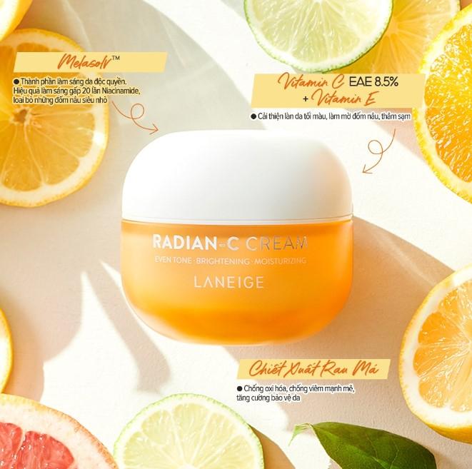 Kem dưỡng trắng da  Laneige Radian-C Cream