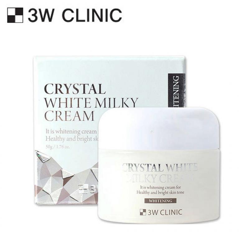 Kem dưỡng trắng da nâng tone 3W Clinic Crystal White Milky Cream Hàn Quốc 50g