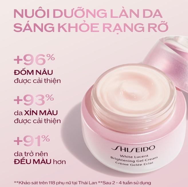 Kem dưỡng trắng da Shiseido White Lucent Brightening Gel Cream