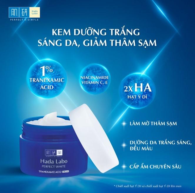 Kem dưỡng trắng Hada Labo Perfect White Tranexamic Acid Cream