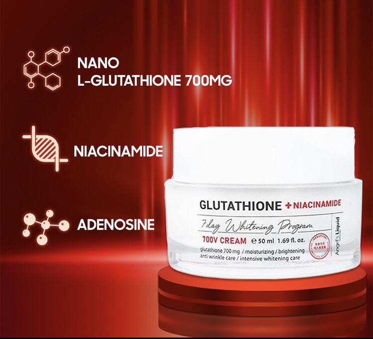 Kem dưỡng trắng se khít lỗ chân lông Angel's Liquid Glutathione + Niacinamide 7Day Whitening Program 700V-Cream