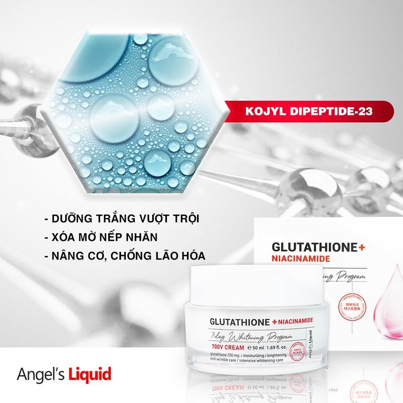 Kem dưỡng truyền trắng mờ nám Angel Liquid Glutathione Plus Niacinamide 700 V Cream