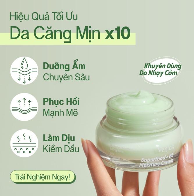 Kem dưỡng Vegick Superfood + B5 Moisture Cream