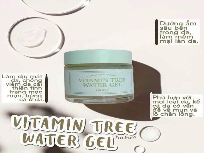 Kem dưỡng Vitamin Tree Water Gel I'm From dưỡng ẩm kiểm soát dầu