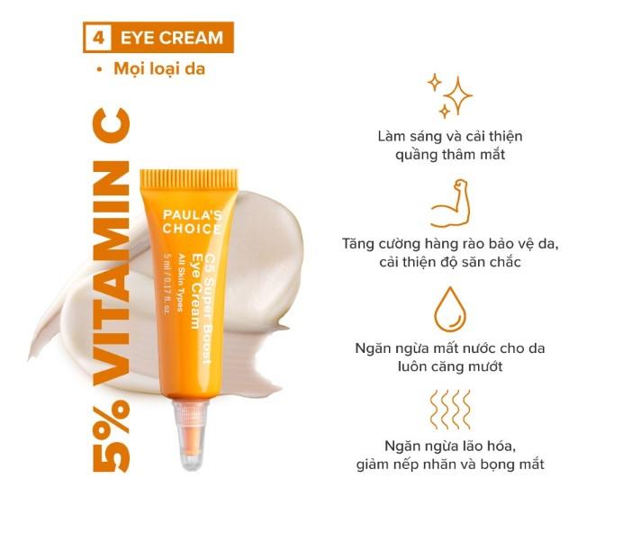 Kem dưỡng xóa mờ quầng thâm, giảm bọng mắt Paula's Choice C5 Super Boost Eye Cream