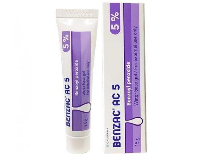 Kem giảm mụn Benzac AC 5% Benzoyl Peroxide