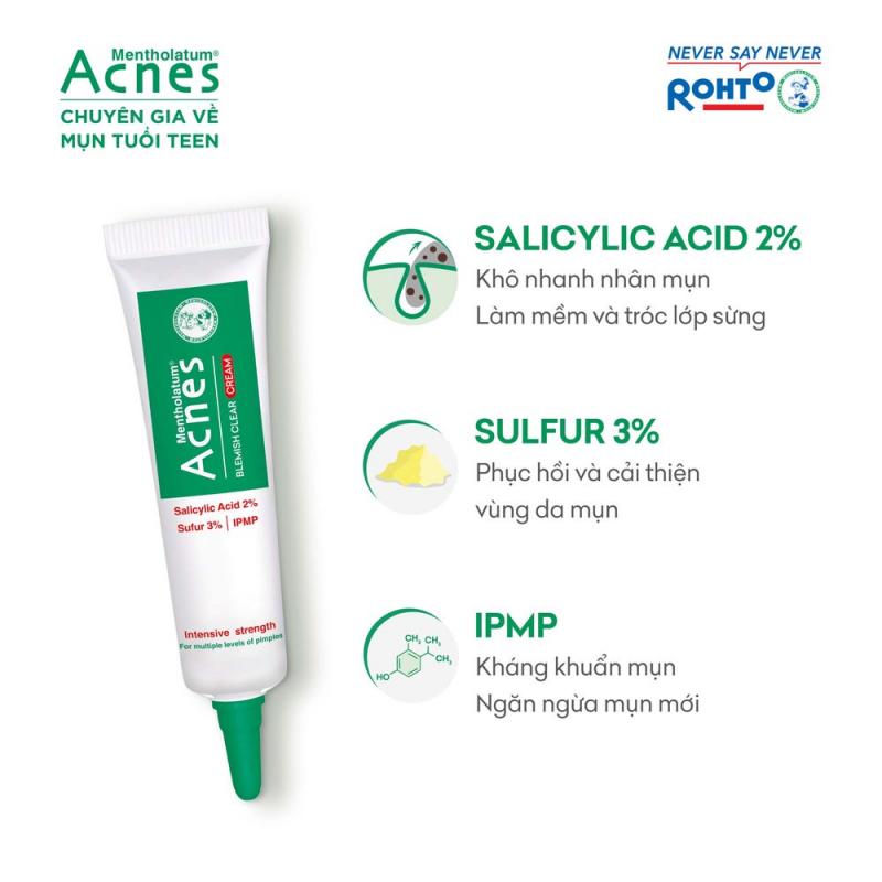 Kem giảm mụn chuyên sâu Acnes Blemish Clear Cream 10g