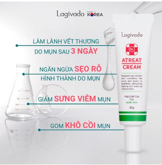 Kem giảm mụn, sẹo rỗ và mụn tái phát Lagivado Dr. Atreat Cream