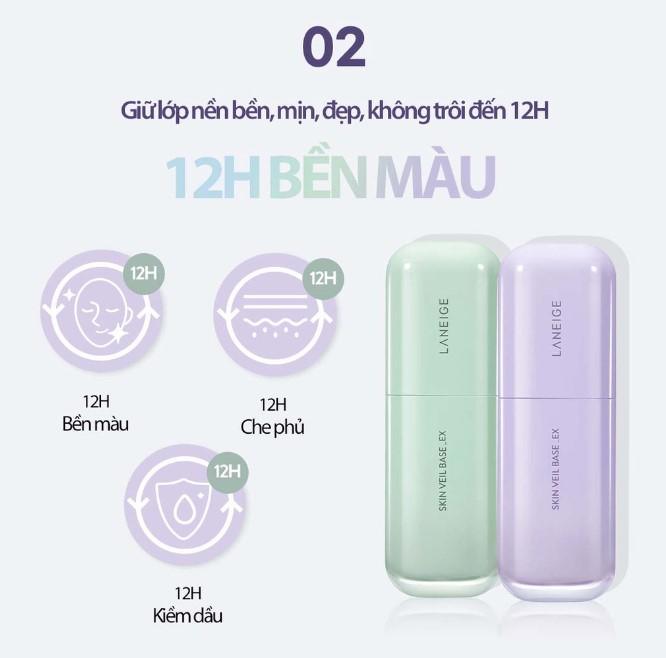 Kem lót nâng tông Laneige Skin Veil Base No.40 Pure Violet