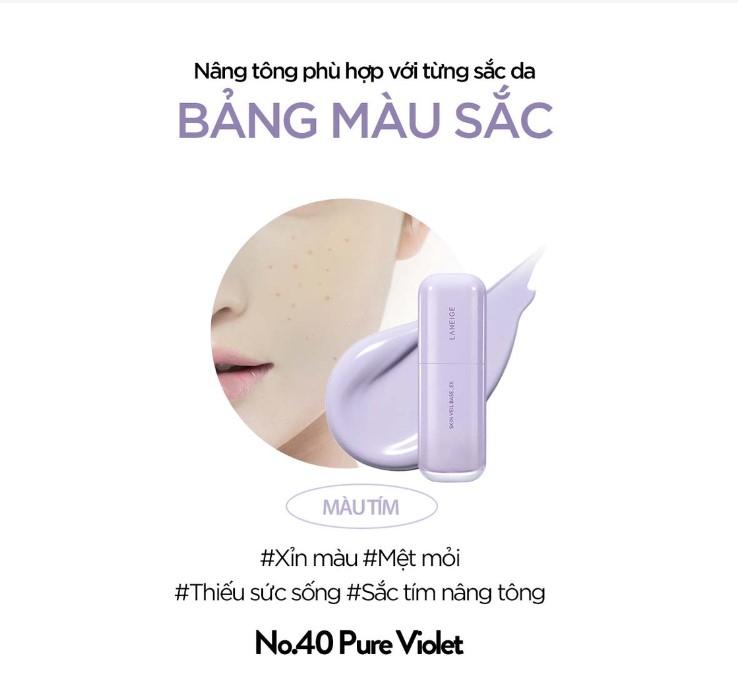 Kem lót nâng tông Laneige Skin Veil Base No.40 Pure Violet