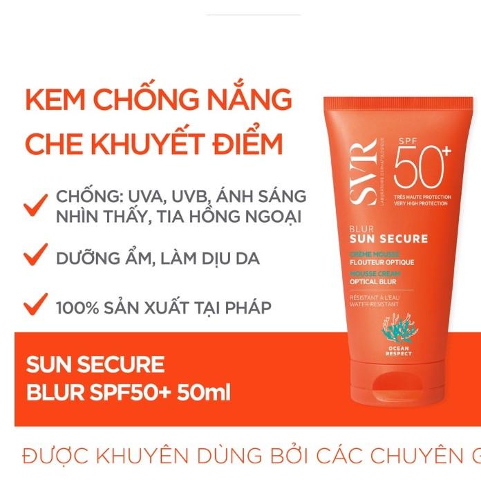 Kem lót nền che khuyết điểm và chống nắng SVR Sun Secure Blur SPF 50