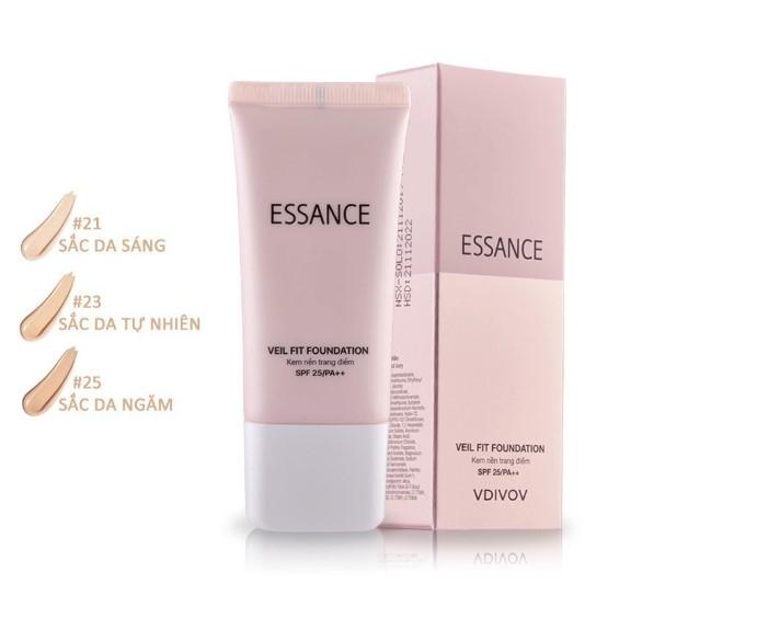 Kem nền bền màu che khuyết điểm toàn diện Essance Veil Fit Foundation SPF25 PA++